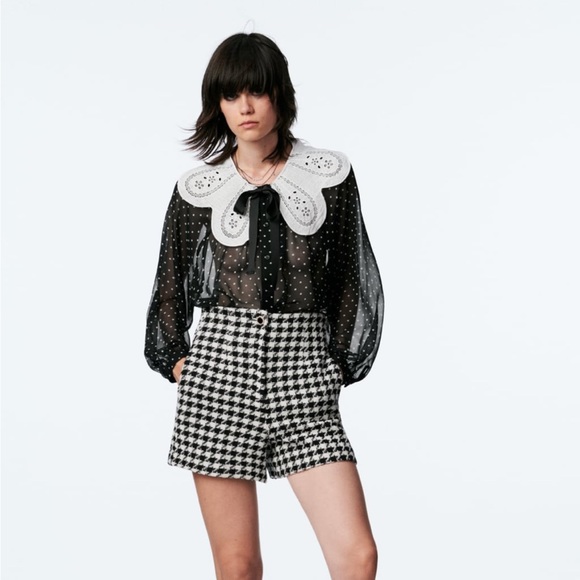 Zara Tops - Zara Polka-Dot Blouse